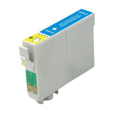 Køb Epson T0482 C  blækpatron - Kompatibel - Cyan 18,2 ml - Pris 49.00 kr.