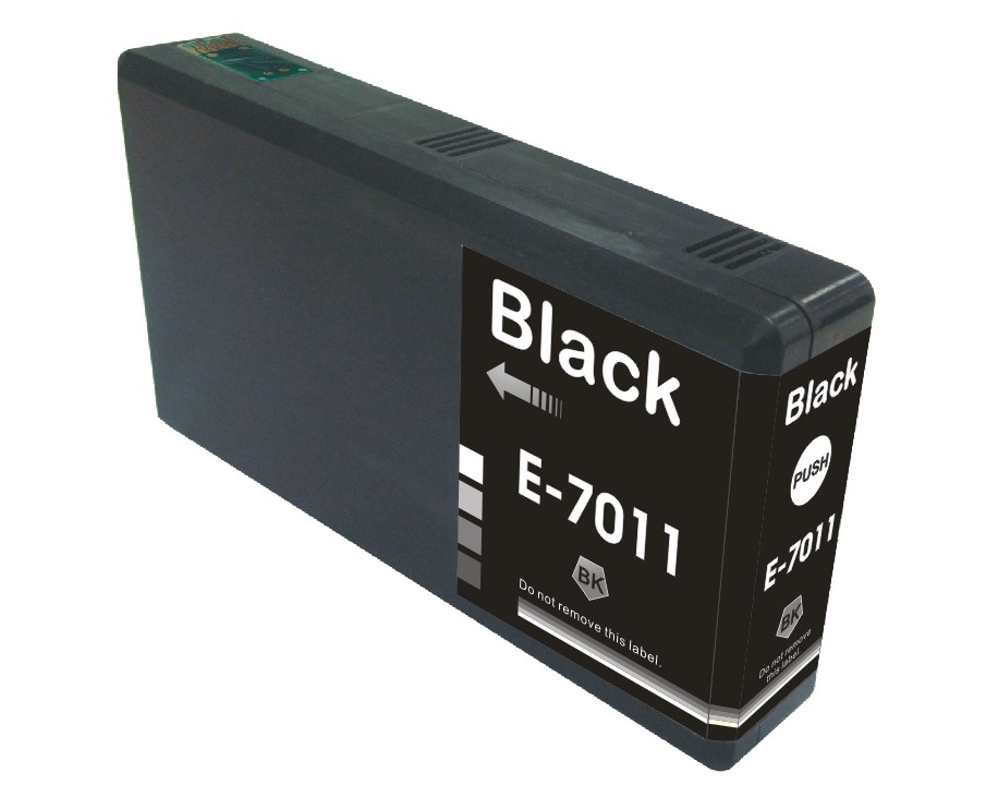 Køb Epson T7011 BK blækpatron - Kompatibel - Sort 70 ml C13T70114010 - Pris 45.00 kr.