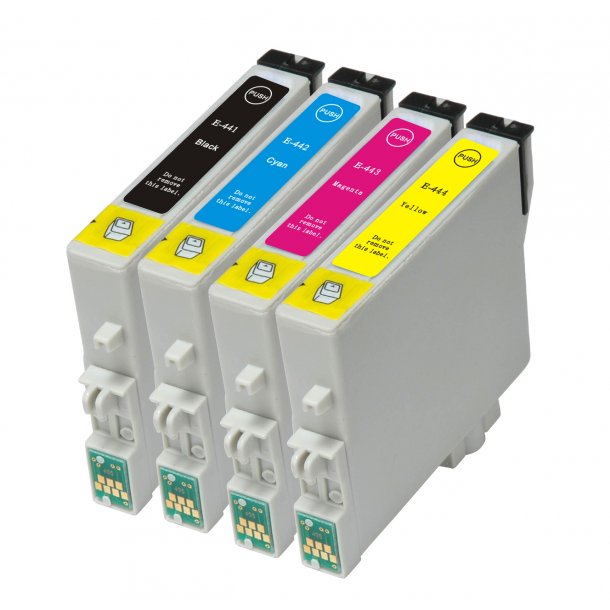 Epson T0441 / T0442 / T0443 / T0444 blekkpatron combo pack 4 stk - kompatibel - BK/C/M/Y 72,8 ml