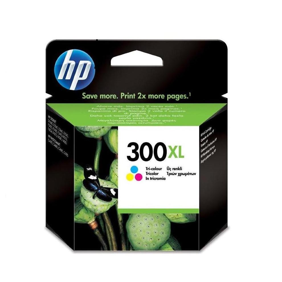 Køb HP 300 XL C (CC644EE) med chip, 3 farve blækpatron, Original 11 ml - Pris 575.00 kr.