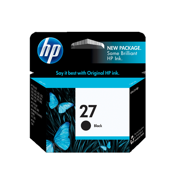 HP 27 BK 3320,95420,9520 C8727AE Original bl&auml;ckpatron -10 ml