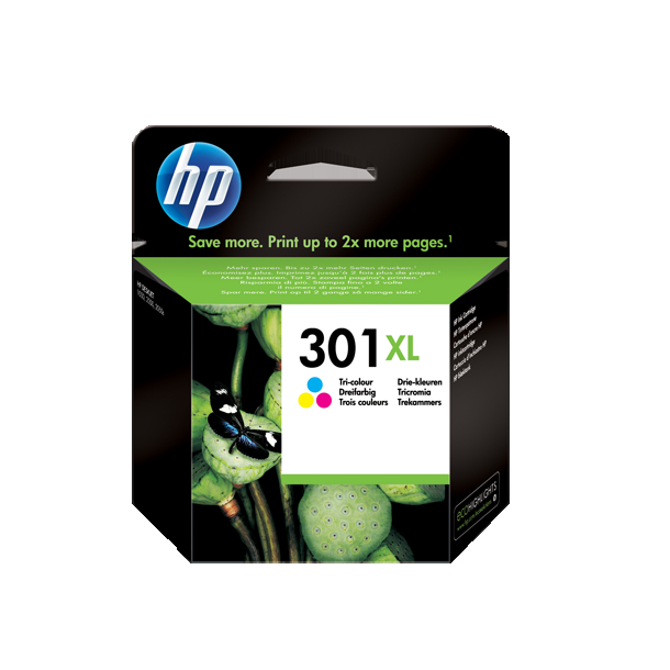 Genuine HP 301 Multipack Ink Cartridges (N9J72AE) - Black & Tri-Color For Envy 5530, Deskjet 1000, Officejet 2620 Series