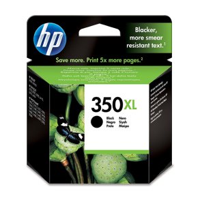 HP 350 XL BK (CB336EE) med chip, sort blkpatron, Original, 25 ml