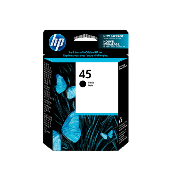 HP 45 BK 51645AE Original blckpatron (42 ml)