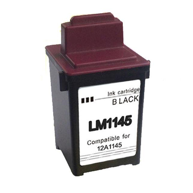 Køb Lexmark 1145 BK - 12A1145 Kompatibel - Sort 15 ml - Pris 199.00 kr.
