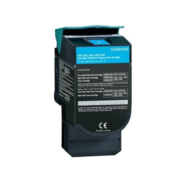 Lexmark C540/C543/C544 - C540H1CG Toner Kompatibel Cyan 2000 sider