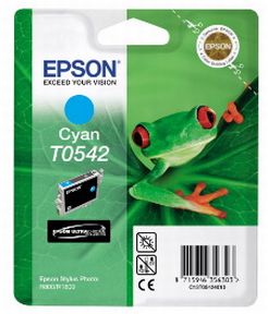 Køb Epson T0542 C - C13T05424010 Original - Cyan 400 sider - Pris 216.00 kr.