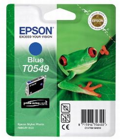 Køb Epson T0549 Blå - C13T05494010 Original - Blå 400 sider - Pris 216.00 kr.