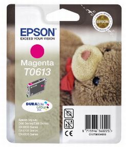 Køb Epson T0613 M - C13T06134010 Original - Magenta 250 sider - Pris 127.00 kr.