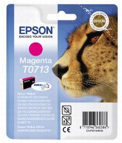 Køb Epson T0713 M - C13T07134012 Original - Magenta 5,5 ml - Pris 129.00 kr.