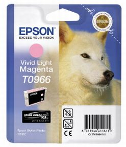 Køb Epson T0966 LM - C13T09664010 Original - Lys Magenta 11,4 ml - Pris 140.00 kr.