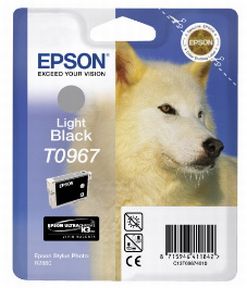 Køb Epson T0967 LBK - C13T09674010 Original - Lys Sort 11,4 ml - Pris 140.00 kr.