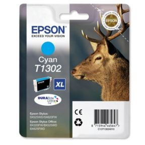 Køb Epson T1302 XL C - C13T13024012 Original - Cyan 10 ml - Pris 189.00 kr.