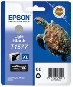 Køb Epson T1577 LBK - C13T15774010 Original - Lys Sort 25,95 ml - Pris 302.00 kr.