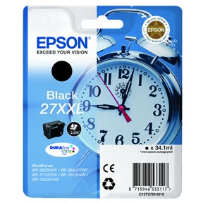 Køb Epson 227XXL T2791 BK - C13T27914012 Original - Sort 34,1 ml - Pris 519.00 kr.