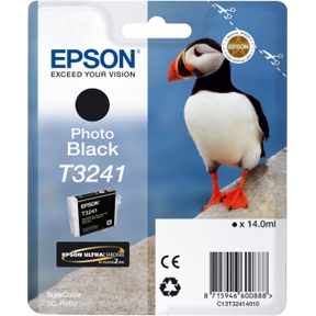 Køb Epson T3241 PBK - C13T32414010 Original - Foto Sort 14 ml - Pris 159.00 kr.