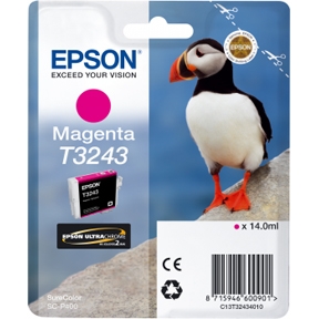 Køb Epson T3243 M - C13T32434010 Original - Magenta 14 ml - Pris 159.00 kr.