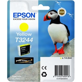 Køb Epson T3244 Y - C13T32444010 Original - Gul 14 ml - Pris 159.00 kr.