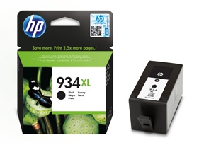Køb HP 934 XL BK - C2P23AE Original - Sort 20 ml - Pris 409.00 kr.
