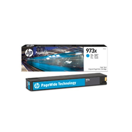 Køb HP 973X C - F6T81AE Original - Cyan 7000 sider - Pris 1255.00 kr.