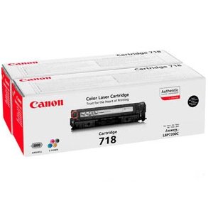 Canon toner 718 - 2662B005, 2 stk. multipack 6800 sider, original