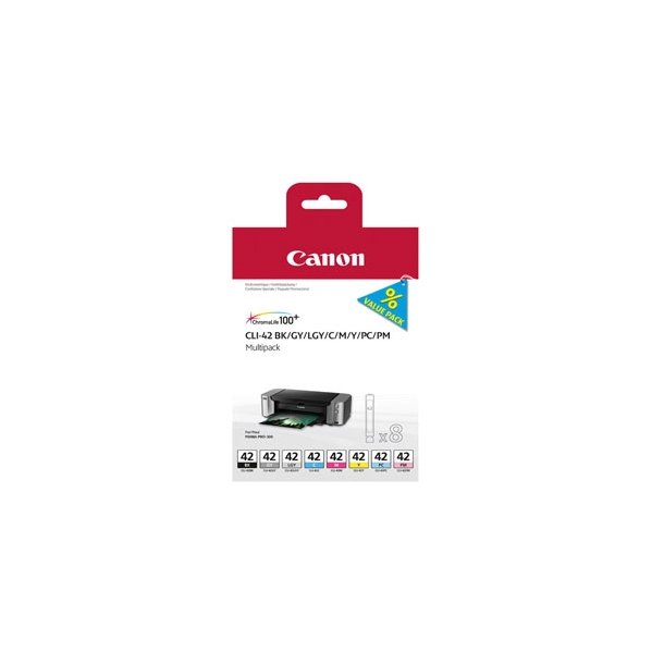Canon CLI 42 combo pack 8 stk  blkpatron - Original - BK/C/M/Y/PC/PM/GY/LGY 104 ml