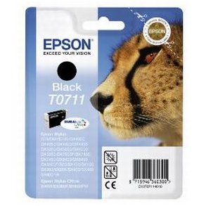 Epson bläckpatron T0711 - C13T07114012 svart 7,4 ml, original