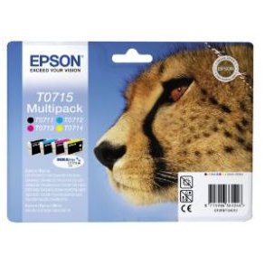 Epson bläckpatroner T0715 - C13T07154012, 4 st. multipack 23,9 ml, original