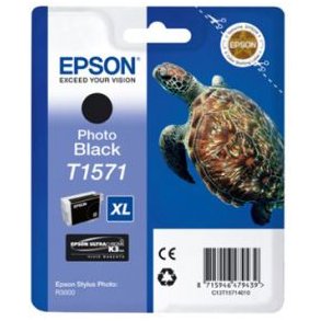 Epson bläckpatron 1571 - C13T15714010 foto svart 25,95 ml, original