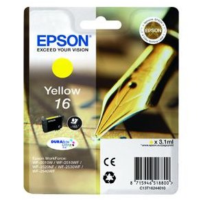 Epson bläckpatron T1624 - C13T16244012 gul 3,1 ml, original