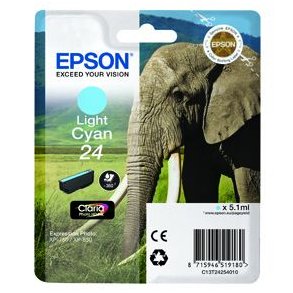 Epson 24 T2425 - C13T24254012 blkpatron lys cyan 4,5 ml, original