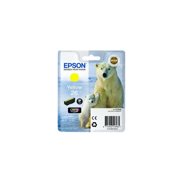 Epson 26 T2614 Y Original bl&auml;ckpatron (6 ml)