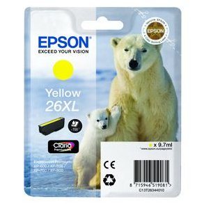 Epson bläckpatron 26XL T2634 - C13T26344012 gul 14 ml, original