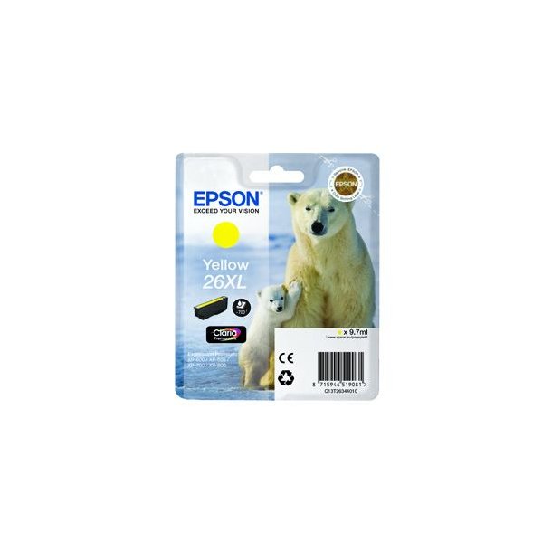 Epson 26XL T2634 Y - C13T26344010 Original - Gul 14 ml