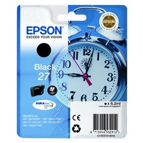 Epson bläckpatron 27 T2701 - C13T27014012 svart 6,2 ml, original