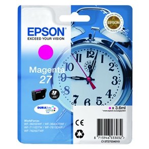 Epson bläckpatron 27 T2703 - C13T27034012 magenta 3,6 ml, original