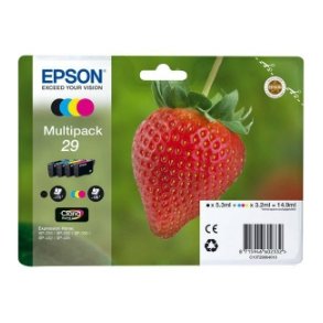 Epson blckpatroner 29 - C13T29864012, 4 st. multipack 14,9 ml, original