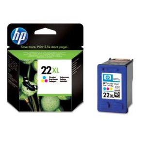 HP 22 XL C (C9352CE) Colour Ink Cartridge, Original