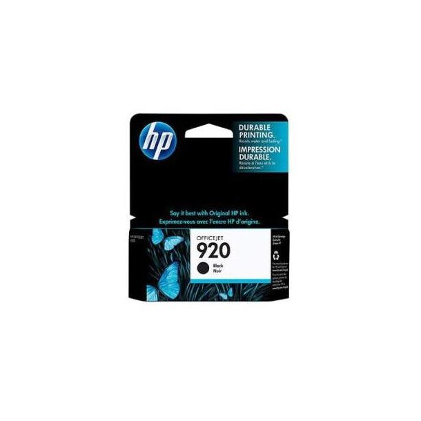 HP 920 (CD971AE) svart bl&auml;ckpatron, Original