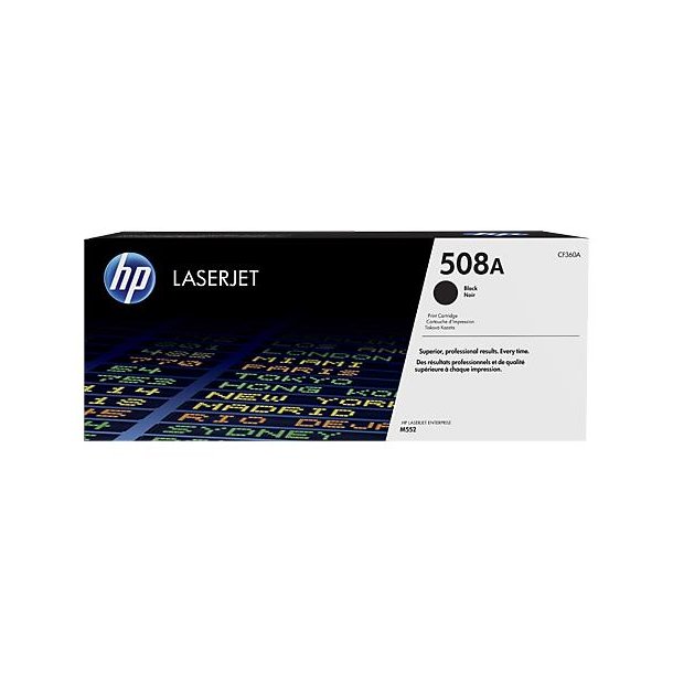 HP 508A BK Toner - CF360A Original - Svart 6000 sider