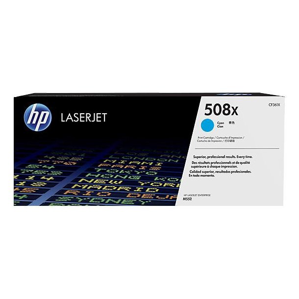 HP CF361X C (HP 508X) Cyan Lasertoner, Original 9500 sider