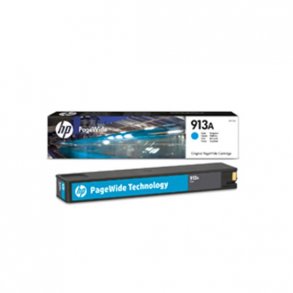 HP 913A - F6T77AE blkpatron cyan 3000 sider, original