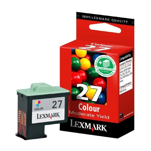 Lexmark 27 C 10NX227E Original bl&auml;ckpatron (275 Sidor)
