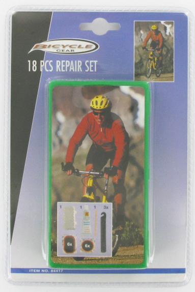 9: Cykel reparations kit, lappegrej, 18 dele