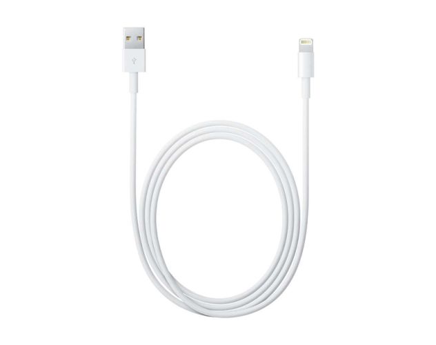 Apple Lightning til USB kabel (2og#8239;m), Hvit (MD819ZM/A), Original