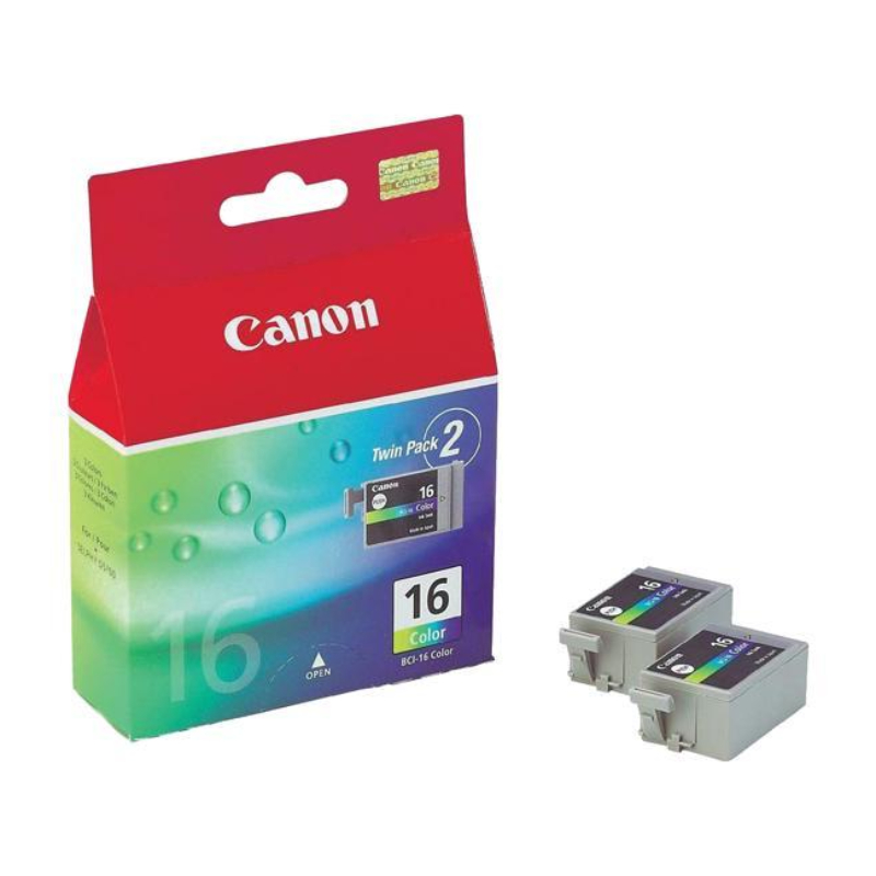 Køb Canon BCI-16C combo pack 2 stk blækpatron - 9818A002 Original - Farvet 15 ml - Pris 286.00 kr.