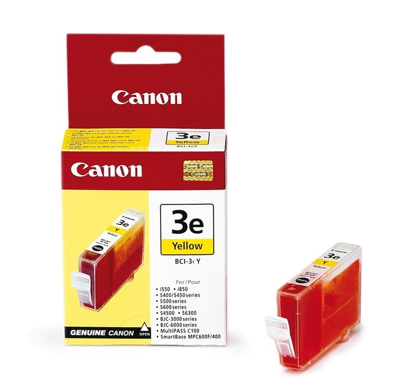 Køb Canon BCI-3EY  blækpatron - Original - Gul 6,4 ml - Pris 106.00 kr.