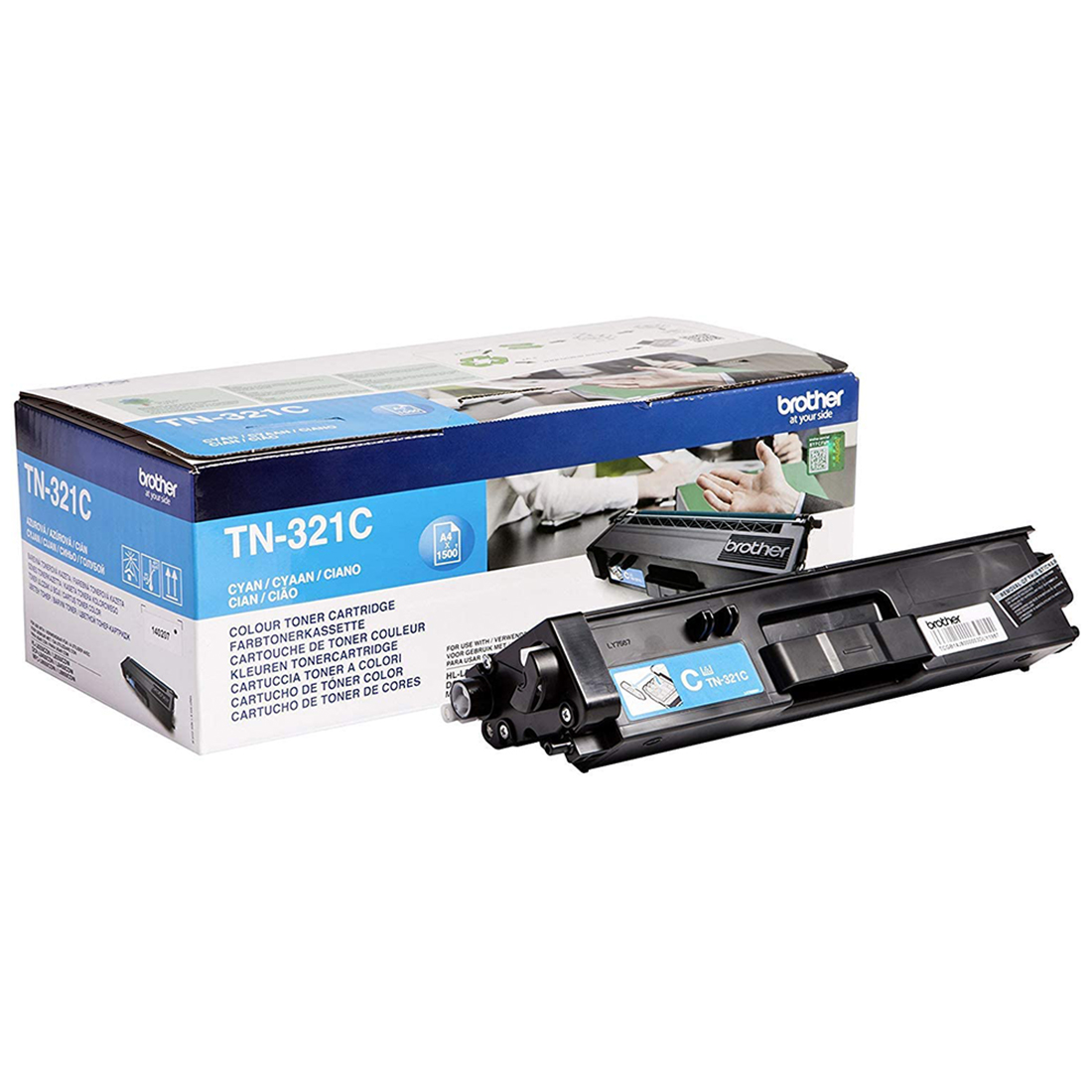 Brother TN 321 C Cyan Lasertoner, Original