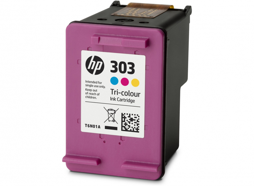 Køb HP 303 (T6N01AE) 3 farve blækpatron, Original 165 sider - Pris 249.00 kr.