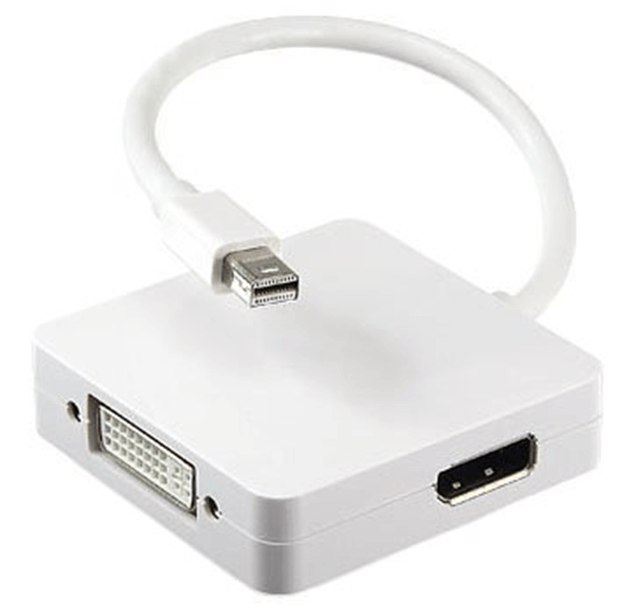 SERO Multi adapter til Apple, Mini DisplayPort/Thunderbolt til DVI+ DP + HDMI